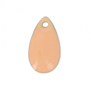 Dijes gotas de metal y resina epoxi 14x8 mm Light Rosa x 8