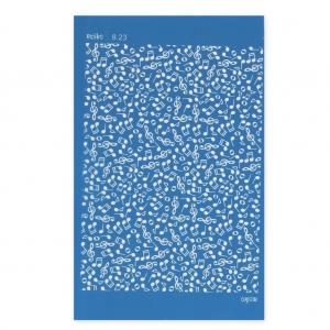 Silk Screen Moiko para Arcilla polimérica 74x105 mm - Diseño Nota Musica 8.23