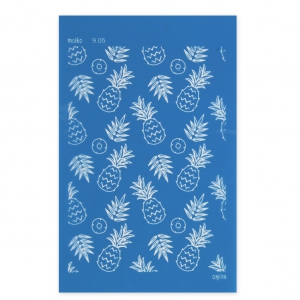 Silk Screen Moiko para Arcilla polimérica 74x105 mm - Diseño Piña 9.05