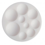 Mini molde de silicona para arcilla polimérica y arcilla de metal Cabuchones redondos