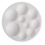 Mini molde de silicona para arcilla polimérica y arcilla de metal Cabuchones redondos