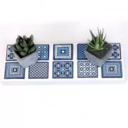 Silk Screen Graine Créative para Arcilla Polimérica 114x153mm- Motivo Azulejo