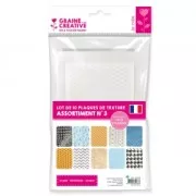 Surtido de 10 placas de textura 200x135 mm - Geométrico