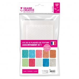 Surtido de 10 placas de textura 200x135 mm - Natura