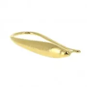 Ganchos para pendientes decorados 20 mm Dorado con oro fino x2