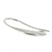 Ganchos para pendientes decorados 20 mm plateado antiguo x2