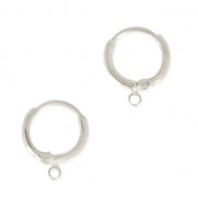 Ganchos para pendientes forma design redonda 15.6 mm plateado antiguo x2|raw }}