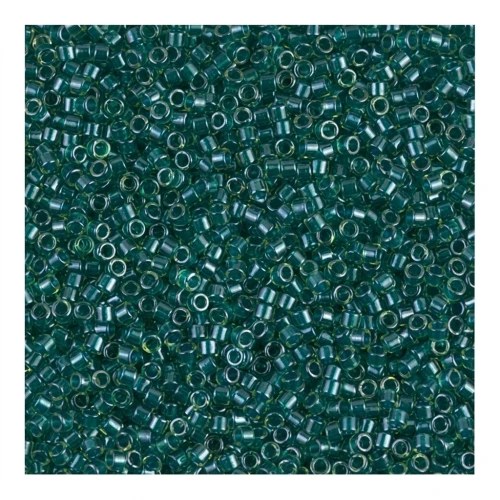 Miyuki Delica 11/0 DB0919 - Sparkling Dark Teal Lined Chartreuse