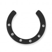 Perla Polaris en forma de herradura con strass 30 mm Jet x1