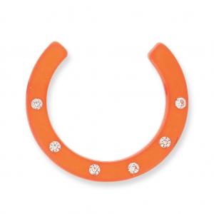 Perla Polaris en forma de herradura con strass 30 mm Hyacinth x1