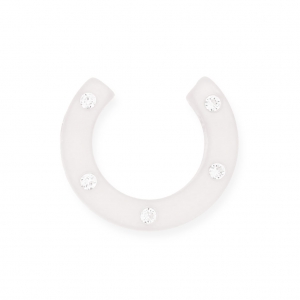 Perla Polaris en forma de herradura con strass 22 mm Crystal x1