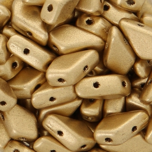 Cuentas de vidrio checas Kite Beads 9x5 mm Gold Mat x10g