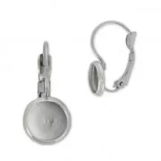 Ganchos pendientes para cabuchón 8 mm de Acero Inox x2