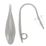 Ganchos para pendientes 18 mm de Acero Inox 304L x2