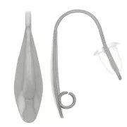 Ganchos para pendientes 18 mm de Acero Inox 304L x2