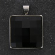 Engaste colgante para cabujón fondo plano cuadrado 20 mm de Acero inox 316L x1