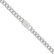 Cadena eslabón plano motivo trio 2mm de Acero inox x1m