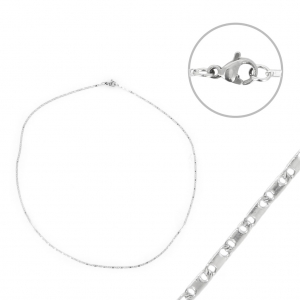 Gargantilla eslabón original 1.4 mm Acero inox x 45 cm
