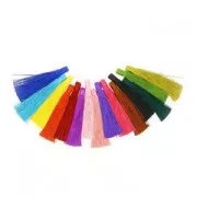 Borla pompon grande sin enganche 120 mm para decoración o joyas Rosa