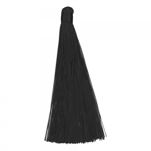 Borla pompon grande sin enganche 120 mm para decoración o joyas Negro