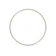 Anilla para montaje y tejido redondo 40x1 mm plateado antiguo