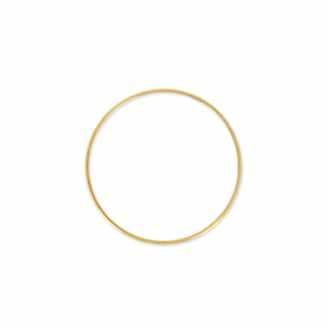 Anilla para montaje y tejido redondo 30x1 mm Dorado con oro fino