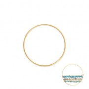 Anilla para montaje y tejido redondo 30x1 mm Dorado con oro fino