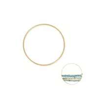 Anilla para montaje y tejido redondo 30x1 mm Dorado con oro fino