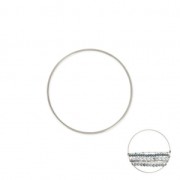 Anilla para montaje y tejido redondo 30x1 mm plateado antiguo