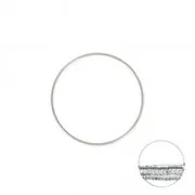 Anilla para montaje y tejido redondo 30x1 mm plateado antiguo