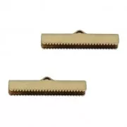 Terminal dentado 30 mm bronce x2