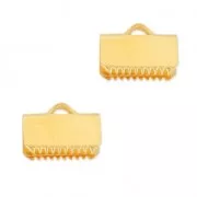Terminales de apriete de 10 mm - Dorado con oro fino  x2