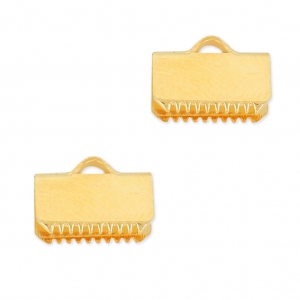 Terminales de apriete de 10 mm - Dorado con oro fino  x2