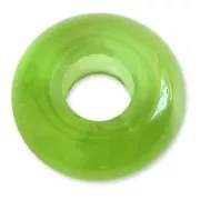 Cuentas de vidrio Vintage par Puca® Arandela 16x8 mm Peridot x5