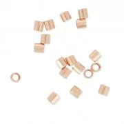 Tubos Chafas 2x2 mm de Rosa Gold filled x50