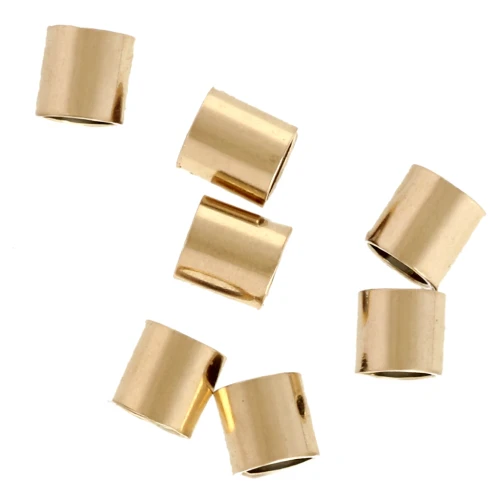 Tubos Chafas 2x2 mm de Gold filled x50