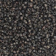 Miyuki Delica 11/0 DB2261 - Opaque Black Picasso x 8g