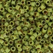 Miyuki Delica 10/0 DBM2265 - Opaque Chartreuse Picasso x8g