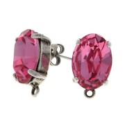 Ganchos para pendientes para cabuchones 4120 14x10 mm plateado x2