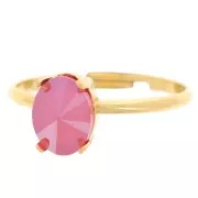 Anillo para cabuchón PureCrystal 4122 8x6 mm dorado