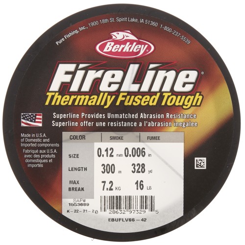 Hilo Fireline - Trenza 0.12 mm (16LB) Smoke Grey x270 m