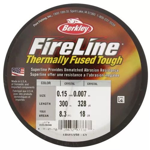 Hilo Fireline - Trenza 0.15 mm (18LB) Crystal x300 m