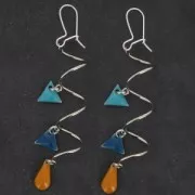 Entrepiezas espirales de metal 2 anillas/2 agujeros 46 mm rodiado x2