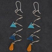 Entrepiezas espirales de metal 2 anillas/2 agujeros 46 mm dorado x2