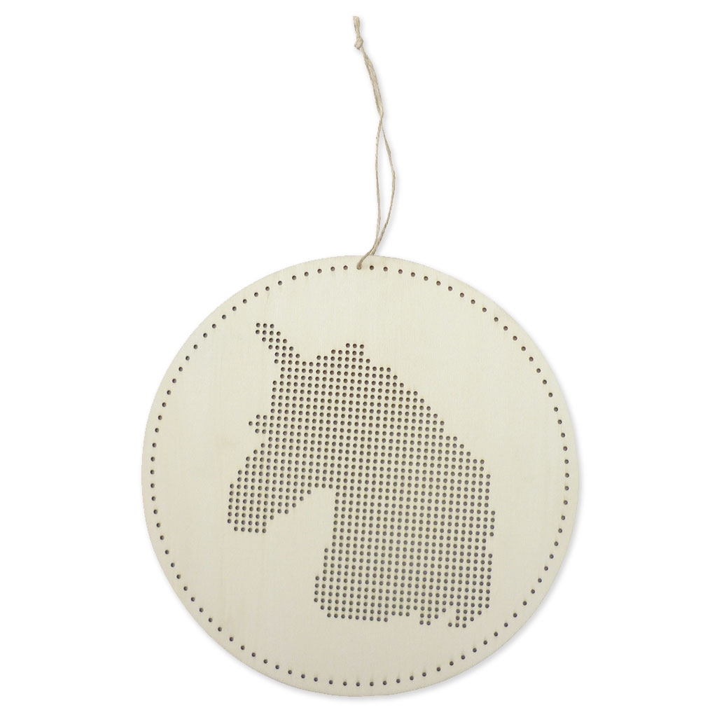 Suspension Para Decorar Las Paredes De Tu Casa De Madera A Bordar 22 Cm Unicornio Perles Co