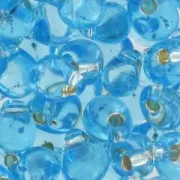 Mini-gotas Miyuki 3.4 mm DP018 - Aquamarine Silver Lined x8g