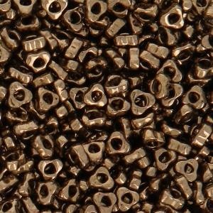 Espaciador triangular Miyuki 2,8 x 1,3 mm SPTR28-0457 - Bronce oscuro metalizado x 10 g
