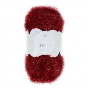 Creative Bubble - Hilo para ganchillo para estropajos Rojo Oscuro x50g