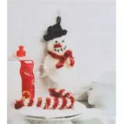 Creative Bubble - Hilo para ganchillo para estropajos Rojo Oscuro x50g