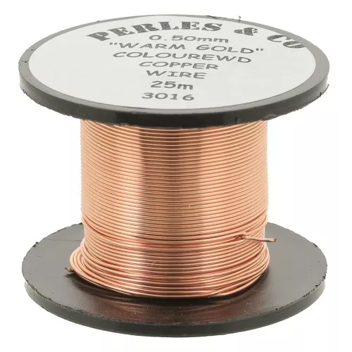 Hilo de cobre 0.50 mm Cobrizo x 25 m